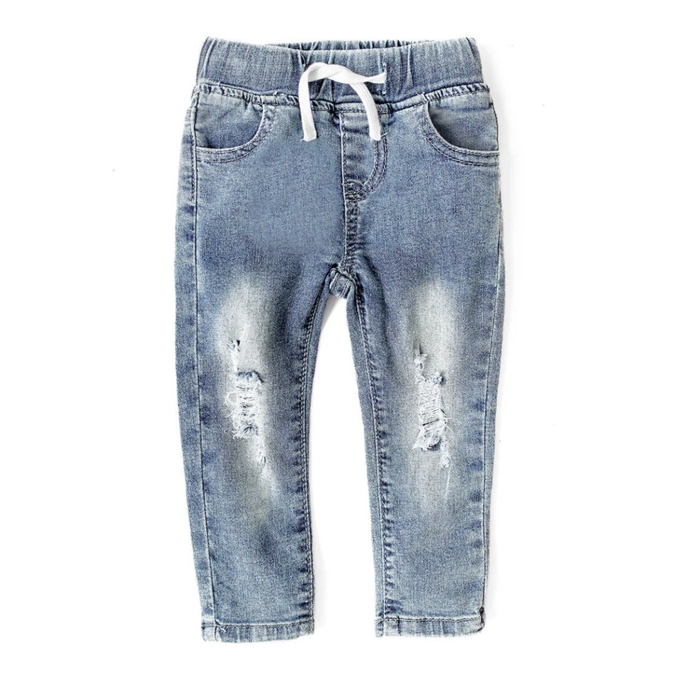 Little Bipsy Ripped Jeans- Light wash